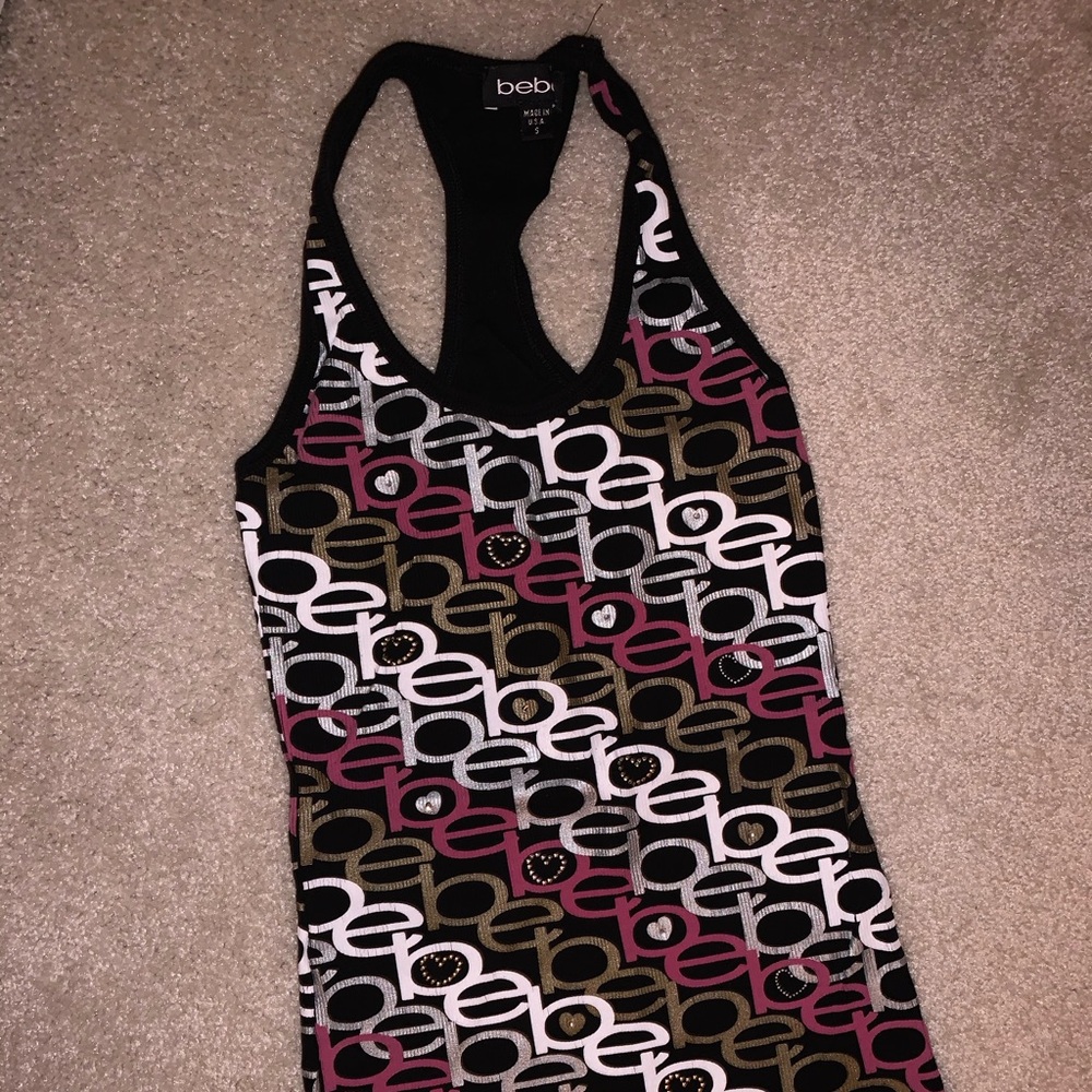 Bebe racerback tank top
